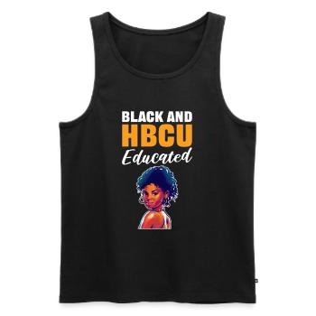 Black And HBCU Educated History Historical - Männer Premium Bio Tank Top - Schwarz - Vorne - Michal (187cm)