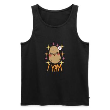 She's My Sweet Potato - I Yam - Men's Premium Organic Tank Top - black - Front - Michal (187cm)