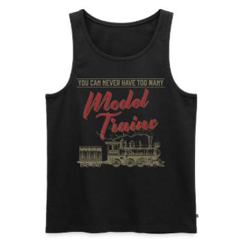 Steam Train Driver Trainspotting - Männer Premium Bio Tank Top - Schwarz - Vorne - Michal (187cm)
