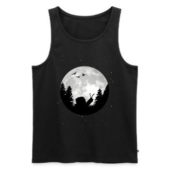 Snail Moon Vineyard Snail - Men's Premium Organic Tank Top - black - Front - Michal (187cm)