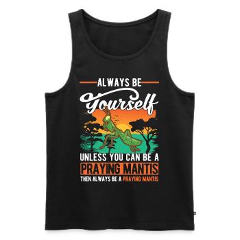 Gottesanbeterin Mantis Fangschrecke - Männer Premium Bio Tank Top - Schwarz - Vorne - AI Model Male 178 light (178cm)