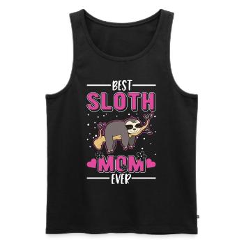 Meilleure maman paresseuse jamais Faultier Mama - Débardeur bio Premium Homme - noir - Devant - Michal (187cm)