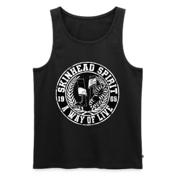 Oi Skinhead Spirit 1969 - Débardeur bio Premium Homme - noir - Devant - Michal (187cm)