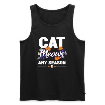 Cats Pet Strong Cat Miau Kitty - Men's Premium Organic Tank Top - black - Front - AI Model Male 178 light (178cm)