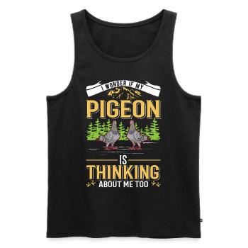 Taube Taubenzüchter Stadttaube - Männer Premium Bio Tank Top - Schwarz - Vorne - Michal (187cm)