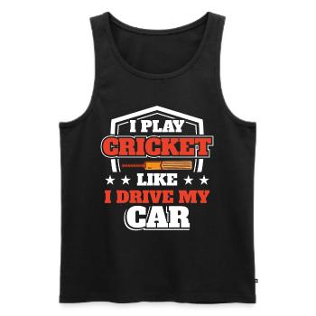 Cricket Coach Player - Men's Premium Organic Tank Top - black - Front - AI Model Male 178 light (178cm)