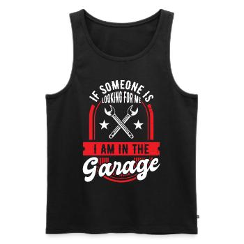 Garage Car Craftsman - Men's Premium Organic Tank Top - black - Front - Michal (187cm)