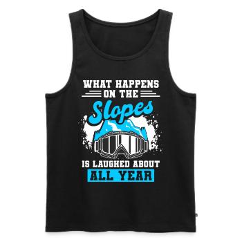 Snowboard Skiing Snowboarder - Men's Premium Organic Tank Top - black - Front - AI Model Male 178 light (178cm)