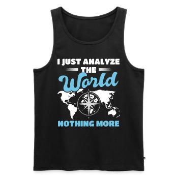 Cartography Map Cartograph - Men's Premium Organic Tank Top - black - Front - Michal (187cm)