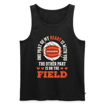 Football Saying Valentine's Day - Men's Premium Organic Tank Top - black - Front - Michal (187cm)