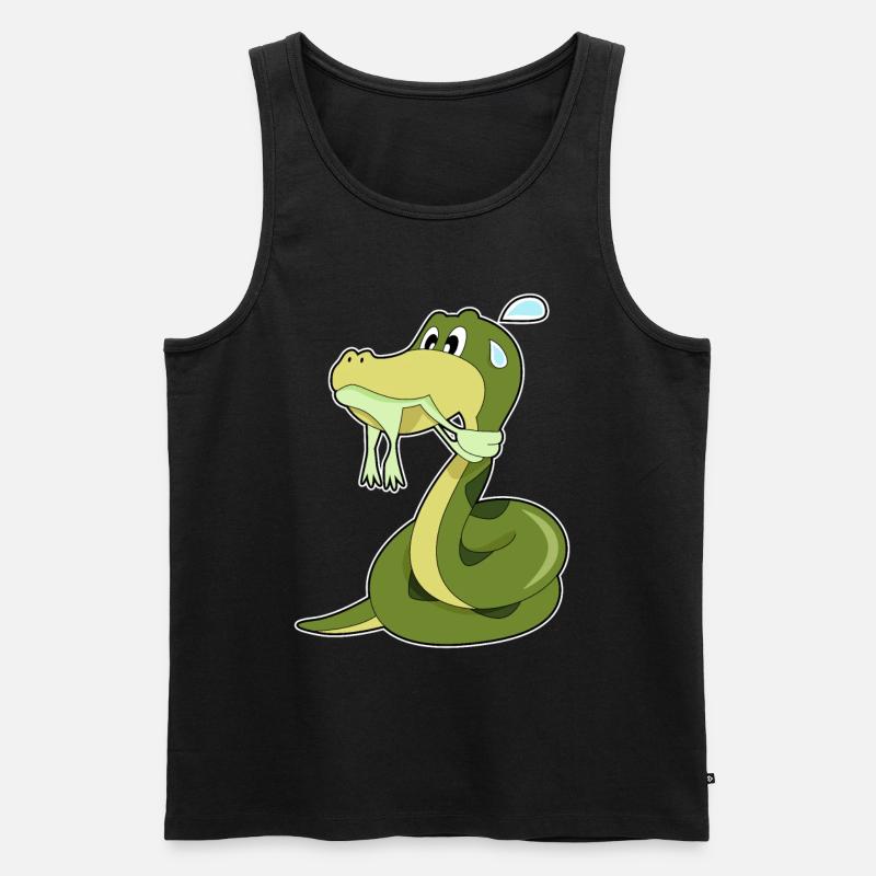 Lustige Schlange - Männer Premium Bio Tank Top - Schwarz