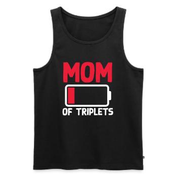 Mutter Der Drillinge Schwangerschaftsankündigung - Männer Premium Bio Tank Top - Schwarz - Vorne - Michal (187cm)