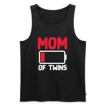 Mutter Von Zwillingen Schwangerschaftsanzeige - Männer Premium Bio Tank Top - Schwarz - Vorne - Michal (187cm)