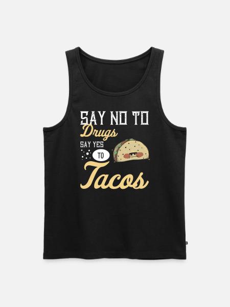Taco Cibo messicano Messico Tortilla Burrito - Canottiera ecologica premium da uomo - nero