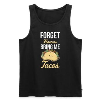 Taco Mexican Food Mexico Tortilla Burrito - Men's Premium Organic Tank Top - black - Front - AI Model Male 178 light (178cm)