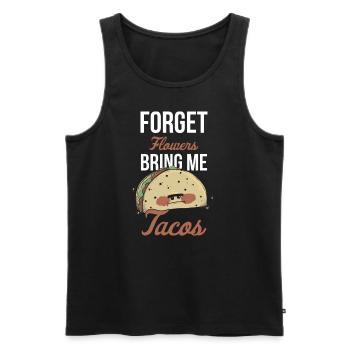 Taco Mexican Food Mexique Tortilla Burrito - Débardeur bio Premium Homme - noir - Devant - AI Model Male 178 light (178cm)