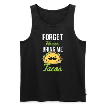 Taco Mexican Food Mexico Tortilla Burrito - Men's Premium Organic Tank Top - black - Front - AI Model Male 178 light (178cm)