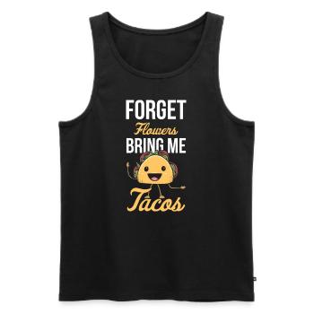 Taco Mexican Food Mexico Tortilla Burrito - Men's Premium Organic Tank Top - black - Front - AI Model Male 178 light (178cm)
