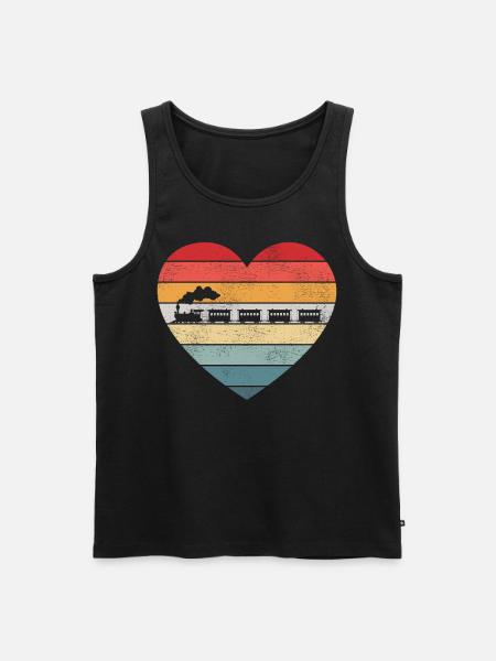Steam Train Driver Trainspotting - Men's Premium Organic Tank Top - black