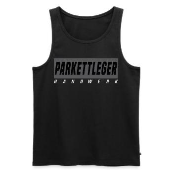 Parkettleger - Männer Premium Bio Tank Top - Schwarz - Vorne - AI Model Male 178 light (178cm)