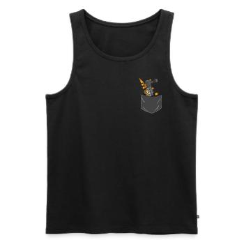 Steam Train Driver Trainspotting - Männer Premium Bio Tank Top - Schwarz - Vorne - AI Model Male 178 light (178cm)