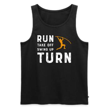 Pole vault High jump Athletics Decathlon - Men's Premium Organic Tank Top - black - Front - Michal (187cm)