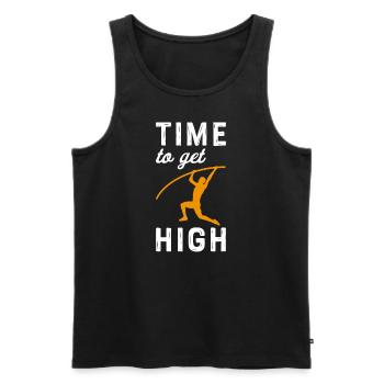 Pole vault High jump Athletics Decathlon - Men's Premium Organic Tank Top - black - Front - Michal (187cm)