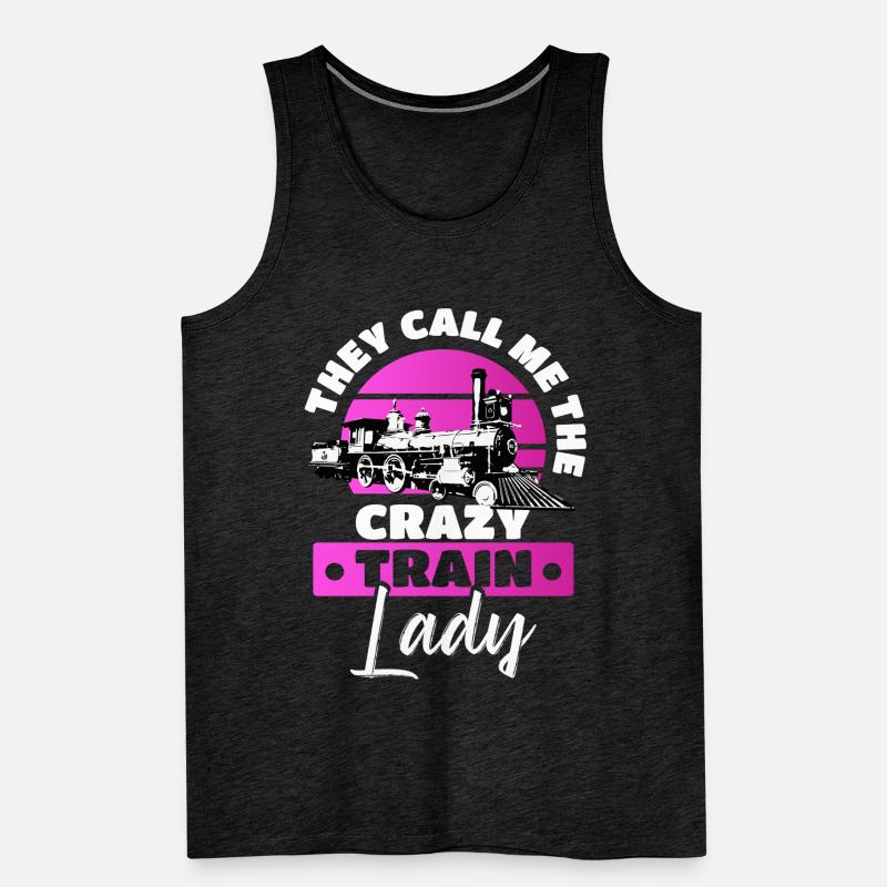 Technology Rail Crazy train driver Men's Premium Organic Tank Top
