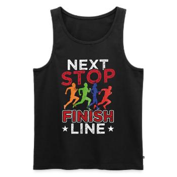 Coureurs sportifs Coureurs de marathon - Débardeur bio Premium Homme - noir - Devant - Michal (187cm)