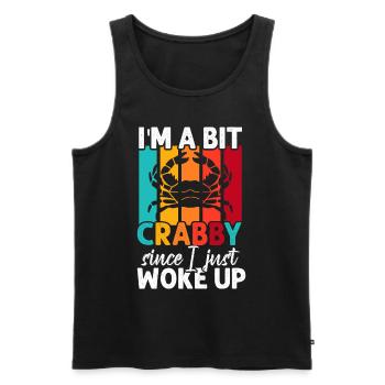 Krabbenfischen Meeresfrüchte Krabbe - Männer Premium Bio Tank Top - Schwarz - Vorne - Michal (187cm)