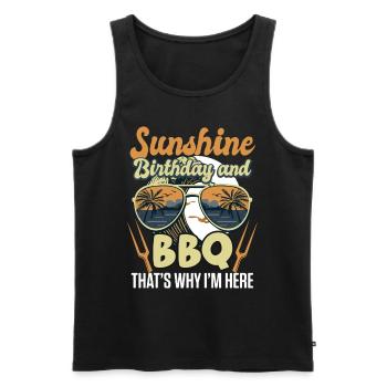 Geburtstag Grillen Grillen Barbeque Griller - Männer Premium Bio Tank Top - Schwarz - Vorne - Michal (187cm)