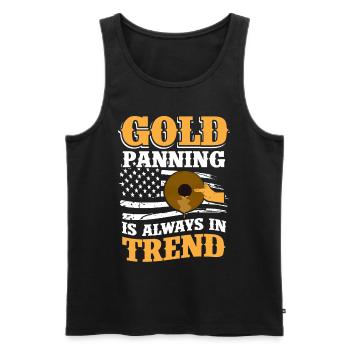 Amerikanische Flagge Schürfen Schatzsucher - Männer Premium Bio Tank Top - Schwarz - Vorne - Michal (187cm)