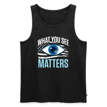 Augenarzt Optometrist Ophthalmologe - Männer Premium Bio Tank Top - Schwarz - Vorne - AI Model Male 178 light (178cm)