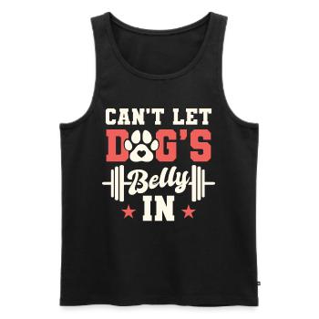 Hund Fitnessstudio Fitness - Männer Premium Bio Tank Top - Schwarz - Vorne - Michal (187cm)