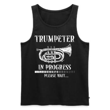 Trumpet Player Vintage Trumpeter - Männer Premium Bio Tank Top - Schwarz - Vorne - Michal (187cm)