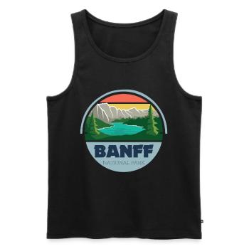 Parc national Banff Grizzly Bear Lake Louise Canada C - Débardeur bio Premium Homme - noir - Devant - AI Model Male 178 light (178cm)