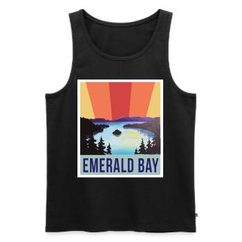 Emerald Bay Nevada Camping California State Park L - Men's Premium Organic Tank Top - black - Front - AI Model Male 178 light (178cm)