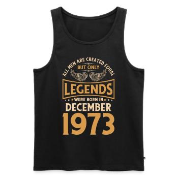 50. Geburtstag Die Legenden wurden im Dezember 197 - Männer Premium Bio Tank Top - Schwarz - Vorne - Michal (187cm)