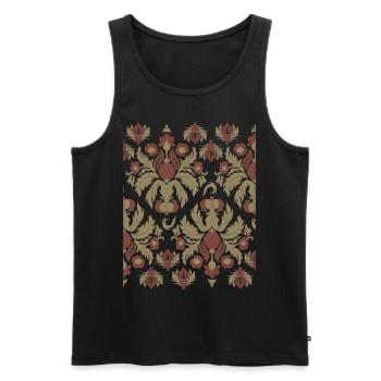 Motif Esthétique Baroque Old Vintage Grunge - Débardeur bio Premium Homme - noir - Devant - AI Model Male 178 light (178cm)