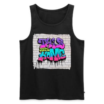 Zombiecore Aesthetic - Men's Premium Organic Tank Top - black - Front - Michal (187cm)