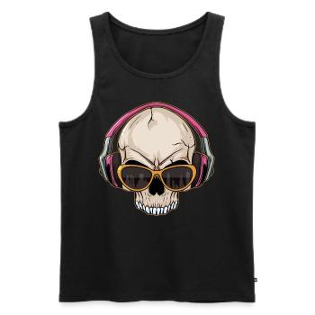 Downtown Girl Esthétique Skull Coquette Death Metal - Débardeur bio Premium Homme - noir - Devant - AI Model Male 178 light (178cm)