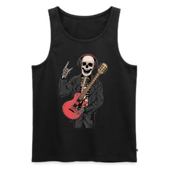 Downtown Girl Aesthetic Skeleton Rock Band - Débardeur bio Premium Homme - noir - Devant - AI Model Male 178 light (178cm)