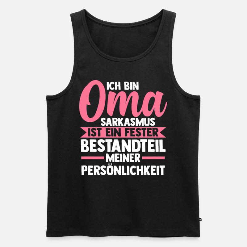 Großmutter Großmama Omi Oma - Männer Premium Bio Tank Top - Schwarz