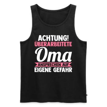Großmutter Großmama Omi Oma - Männer Premium Bio Tank Top - Schwarz - Vorne - Michal (187cm)