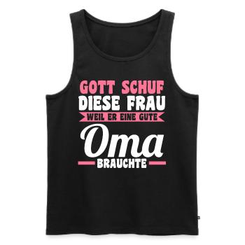 Großmutter Großmama Omi Oma - Männer Premium Bio Tank Top - Schwarz - Vorne - Michal (187cm)