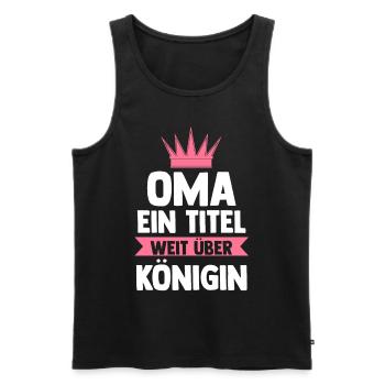 Großmutter Großmama Omi Oma - Männer Premium Bio Tank Top - Schwarz - Vorne - Michal (187cm)