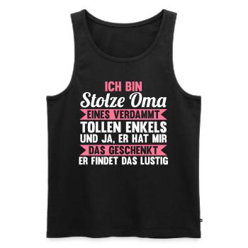 Großmutter Großmama Omi Oma - Männer Premium Bio Tank Top - Schwarz - Vorne - Michal (187cm)