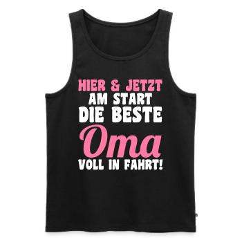 Großmutter Großmama Omi Oma - Männer Premium Bio Tank Top - Schwarz - Vorne - Michal (187cm)