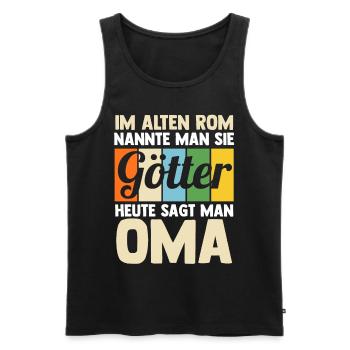 Großmutter Großmama Omi Oma - Männer Premium Bio Tank Top - Schwarz - Vorne - Michal (187cm)