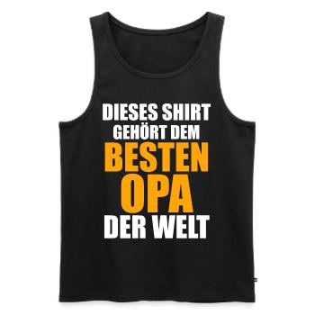 Großvater Großpapa Opi Opa - Männer Premium Bio Tank Top - Schwarz - Vorne - AI Model Male 178 light (178cm)